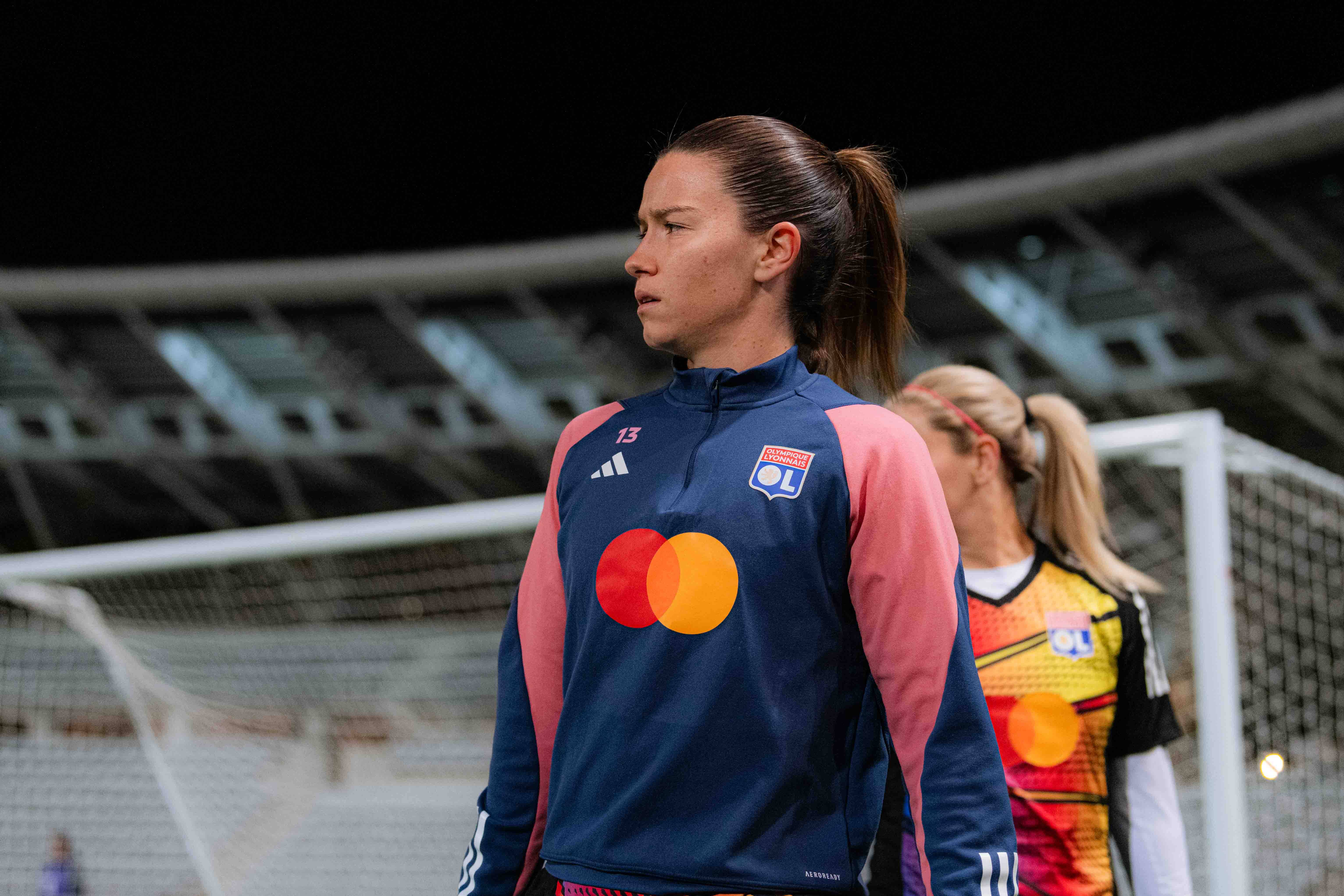 Franny Cerna of Slavia Praha (centre) in action during the final round of  women Champions League