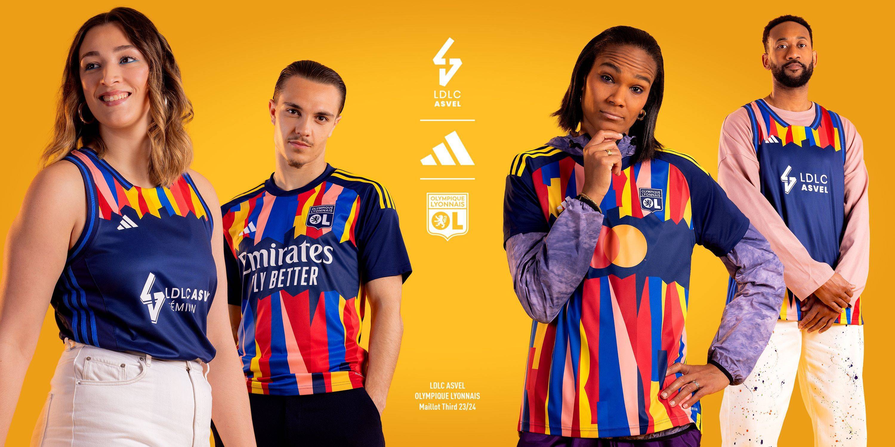 adidas, l'Olympique Lyonnais et LDLC ASVEL présentent leur maillot