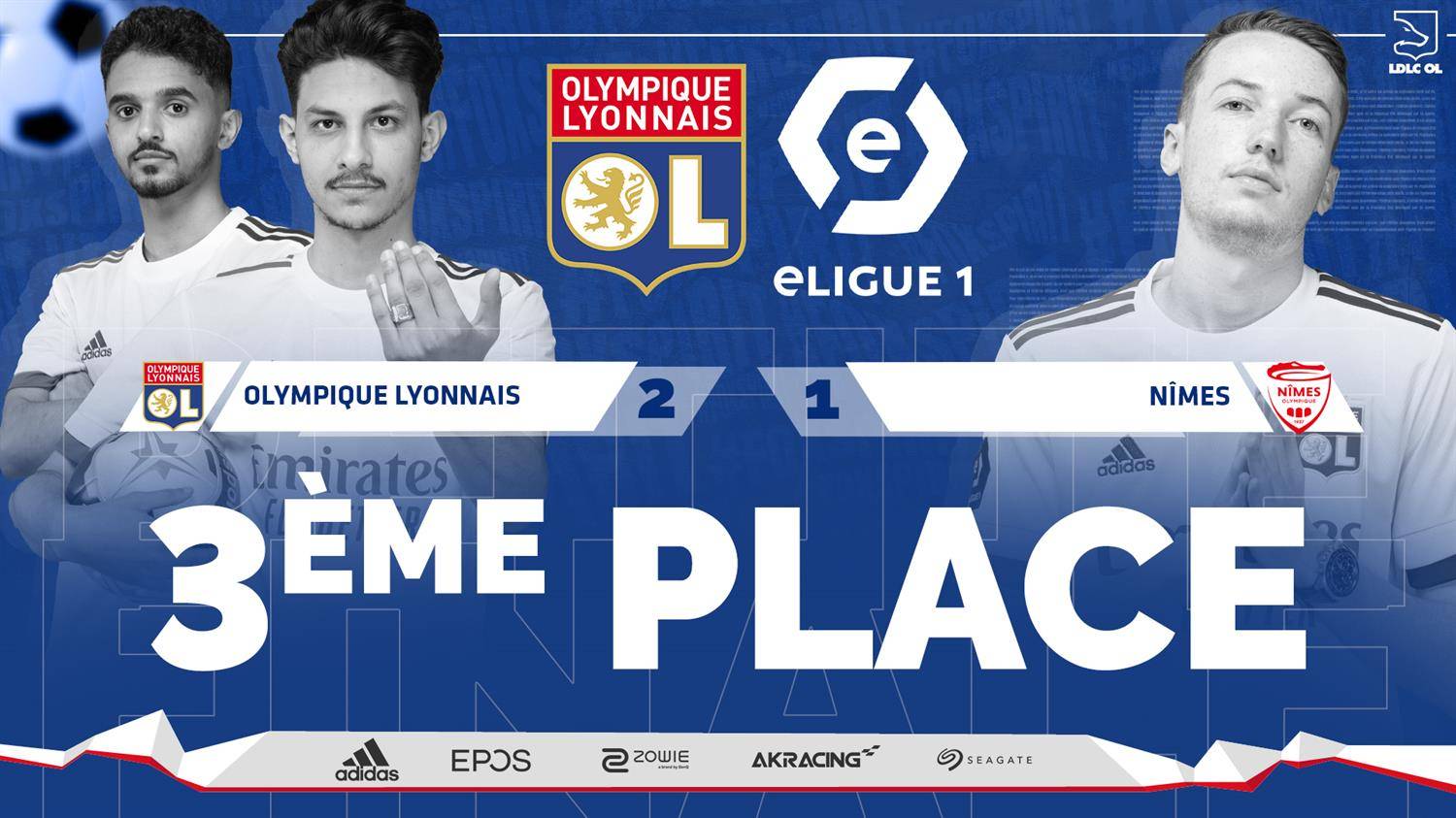 ELigue 1 : L'OL Termine 3ème De La Compétition