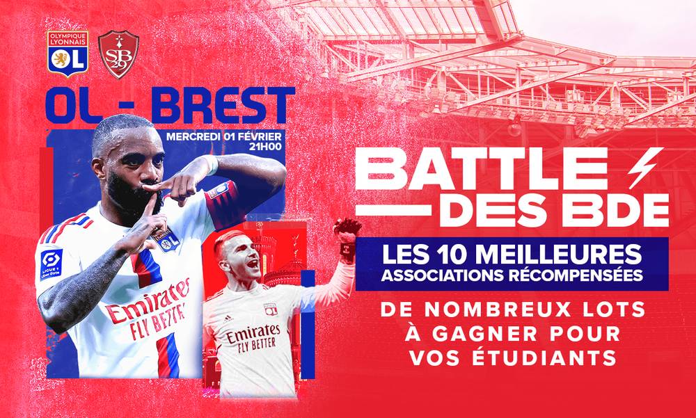 OL / Stade brestois 29 : des billets à 5€ pour les étudiants